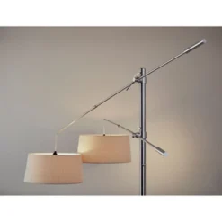 78" Manhattan Two Arm Arc Lamp Steel - Adesso -Adesso Sales GUEST acc8aba1 526f 432d 95c9 4ee3da49c238