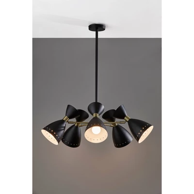 5-Head Oscar Pendant Black - Adesso 1 5-Head Oscar Pendant Black - Adesso