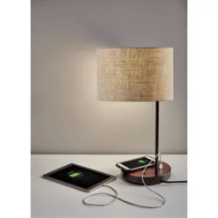 19.5" Oliver Charge Table Lamp Black - Adesso -Adesso Sales GUEST b6617f53 686b 4918 998a f24bfd19c165