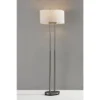 62" Duet Floor Lamp Silver/Ivory - Adesso