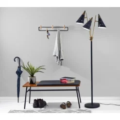 66" Nadine 3-Arm Floor Lamp Black - Adesso -Adesso Sales GUEST bdff81b5 6a7d 4384 a67e 72ca06fd8199