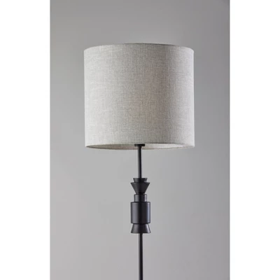 Elton Rubber Wood Floor Lamp Black - Adesso 3 Elton Rubber Wood Floor Lamp Black - Adesso - Image 3