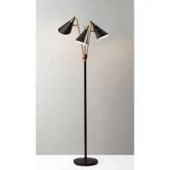 66" Nadine 3-Arm Floor Lamp Black - Adesso -Adesso Sales GUEST c0b4c631 c665 4eda 8246 e9ec5ffd9bb4