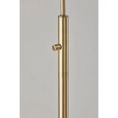 Cove Floor Lamp Antique Brass - Adesso 3 Cove Floor Lamp Antique Brass - Adesso - Image 3