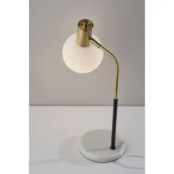 Corbin Desk Lamp Antique Brass Black - Adesso -Adesso Sales GUEST c2e89e11 71f6 488c 8712 66b7682c93e5