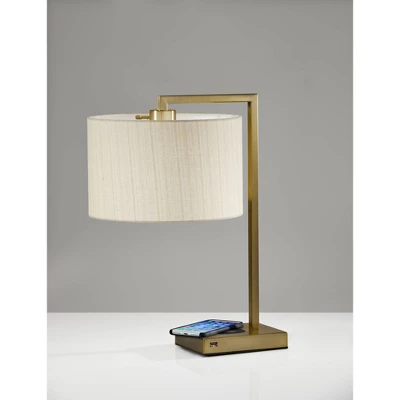 21.25" Austin Adessocharge Table Lamp Brass - Adesso 2 21.25" Austin Adessocharge Table Lamp Brass - Adesso - Image 2