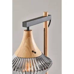 Elsie Natural Wood Floor Lamp Black - Adesso -Adesso Sales GUEST c5254906 aa2c 4fb3 9b24 a093c2a3a6cf