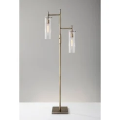 Dalton Floor Lamp (Includes Light Bulb) Brass - Adesso -Adesso Sales GUEST ceff4acd 5d6a 45ea 83cf 73a6807aa30f