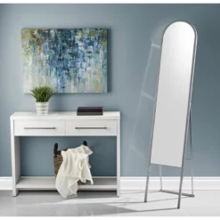 Adeline Floor Mirror Silver - Adesso -Adesso Sales GUEST d22ab6b3 67f5 46c7 91de c205fd0f5db9
