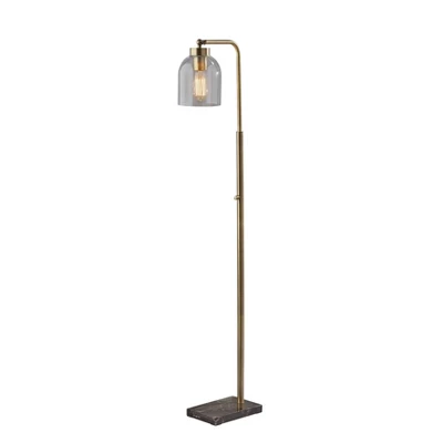 Bristol Floor Lamp (Includes Light Bulb) Antique Brass - Adesso 1 Bristol Floor Lamp (Includes Light Bulb) Antique Brass - Adesso