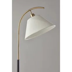 Jerome Floor Lamp Black/Antique Brass - Adesso -Adesso Sales GUEST d387bd93 9c00 4080 a6e6 7638fd809c26