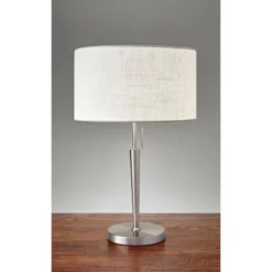 22" Hayworth Collection Table Lamp Silver - Adesso