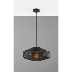 7" Kingston Pendant Ceiling Light Black - Adesso