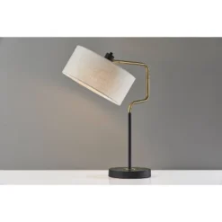 Jacob Table Lamp Black/Brass - Adesso -Adesso Sales GUEST e152e8f5 79ea 4b85 b118 e2ce36c568c9