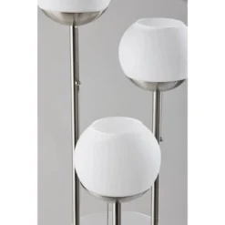 Bianca Shelf Floor Lamp Brushed Steel - Adesso -Adesso Sales GUEST e7888e61 39f9 494b 98e6 44d164a48cad