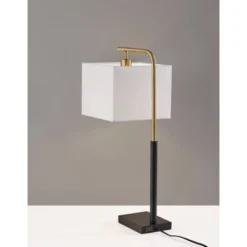 Flora Antique Brass Table Lamp Black - Adesso -Adesso Sales GUEST e88d5f7a 91c9 440a b540 5365cdbd9a65