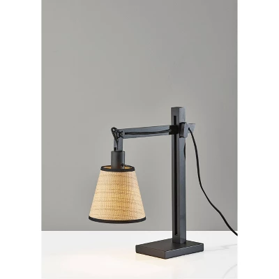 Walden Table Lamp Metal/Wood Black - Adesso 1 Walden Table Lamp Metal/Wood Black - Adesso