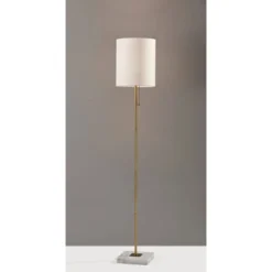 Fiona Floor Lamp Antique Brass - Adesso -Adesso Sales GUEST f29ec451 5b61 4261 abd7 e4e7b327529b