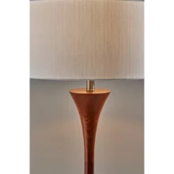 Rebecca Floor Lamp Walnut Rubberwood With Antique Brass Accent - Adesso -Adesso Sales GUEST f5db2219 deb0 4d42 a42a 5958c183ae59
