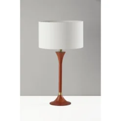 Rebecca Table Lamp Walnut Rubberwood With Antique Brass Accent - Adesso -Adesso Sales GUEST fa7bfbe8 5e48 4eb1 809f bd1e5ff71d11
